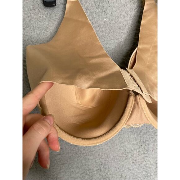 Soma womens Full coverage nude lace bra bow adjustable full support 38DDD - Picture 6 of 8